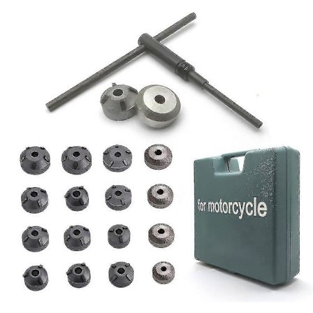 18 st/set Karbidventilslipskiva Ventilsätesfräs Huvudhållarsats För Motorventilsätesreparationsverktyg-Yvan