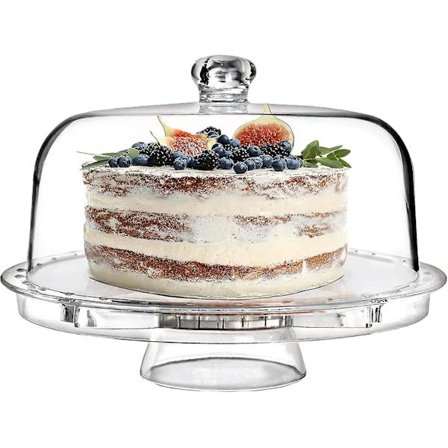 Multifunksjonell 5 i 1 kakefat og kuppel kakekuppel salatbolle gjenbrukbar