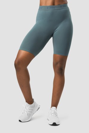 ICANIWILL - Define Seamless Logo Biker Shorts Jungle Green - Kortbyxor - Dam - Träningskläder från ICIW