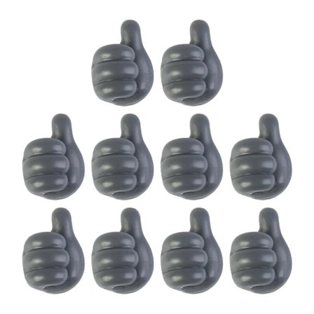 Almi Paket med 10 handdukshållare, självhäftande krokar, väggkrokar, klädkrokar Present