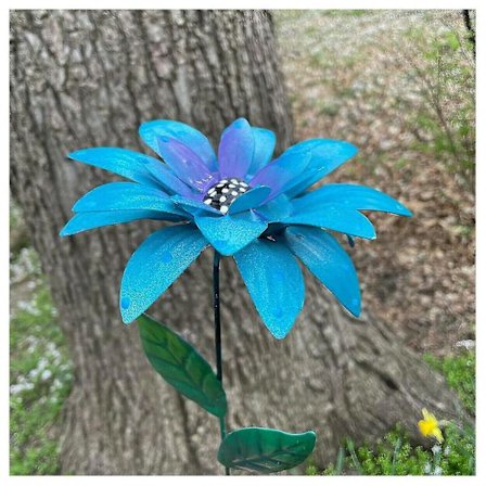 Metall Daglilje Blomster Hagepinner Jern Håndverk Håndsmidd Metall Hagekunst Morsdag-wtake