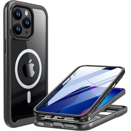 iPhone 14 Pro Max Heltäckande Magsafe Premium 3D Skal 3in1 ThreeSixty