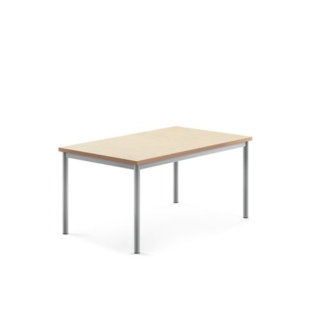 Tisch SONITUS, 1200x800x600 mm, Linoleum beige, alugrau