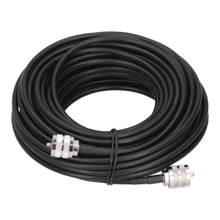 RF-koaksiaalikaapeli Musta UHF-uros PL259 Elektroninen Muunninjohdot RG‐58 15 metriä