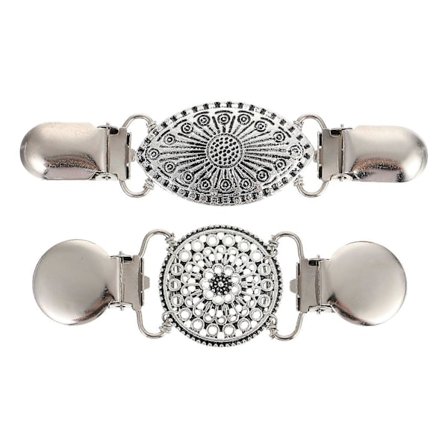 2 stk. Kjole Skjorte Clips Sæt Vintage Sjal Clips Cardigan Clips til Kvinder