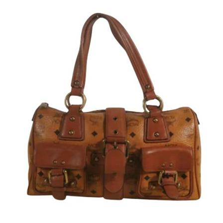 MCM Pre-owned Pre-owned Leather shoulder-Tass , Bruin , Dames , Maat: ONE Size Vintage Tassen