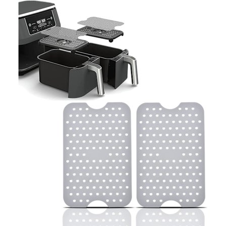 Airfryer-tilbehør, silikone airfryer-beklædninger, dobbelt kurv A