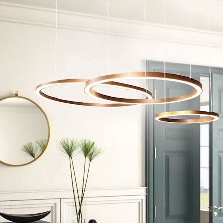 3-valaisimen 80 cm riippuvalaisin LED-luova säädettävä kattokruunu