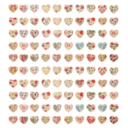 100 stk hånddekorerte frakkeknapper dekorative knapper utklippsbok