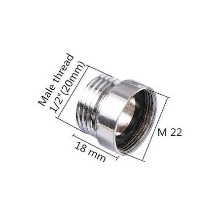M22 M24 Hun Gevind Til 1/2" Han Gevind Vand Connector Vandhane Adapter Havevanding Fitting Bilvask Tilbehør