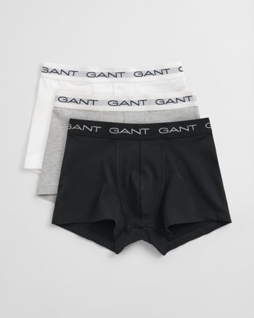 GANT Herren 3er-Pack Boxershorts (S) Schwarz Grau