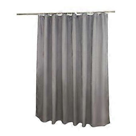 Gråt stof bruseforhæng, linnedtekstur