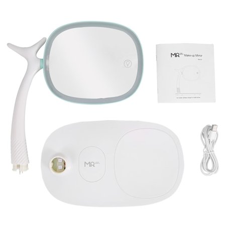 Älypuhelimen langaton lataus LED-lampun peili kosketusnäyttö USB-lataus peili kosmetiikka vihreä