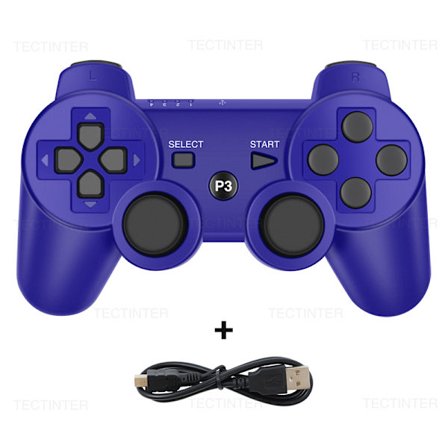 Blå trådløs Bluetooth spillkontroller for PC Kompatibel med SONY PS3 Gamepad Joystick Tilbehør for PlayStation 3