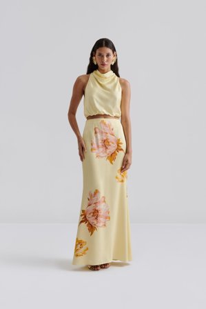 Malina - Tessa maxi skirt - S - Lemon Peony