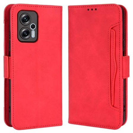 Modernt Xiaomi Poco X4 GT / Xiaomi Redmi Note 11T Pro Plus / Xiaomi Redmi Note 11T Pro fodral med plånbok - Röd