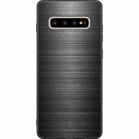Samsung Galaxy S10+ Svart Skal Brushed Metal
