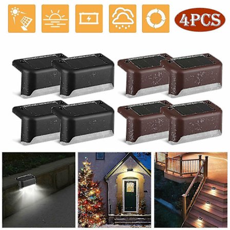 Solcelled LED Dæklys Udendørs Have Terrasse Sti Trapper Trin Hæk Lampe