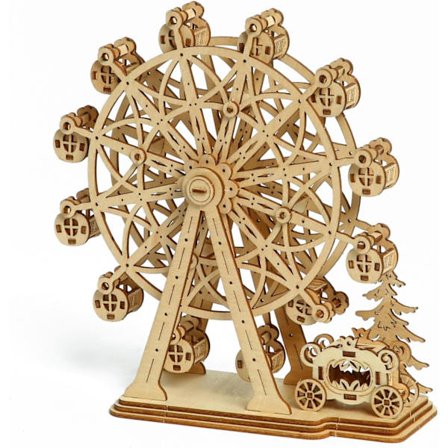 3D Træpuslespil Pariserhjul Modelbyggesæt, Hjernegymnastik og Puslespil til Jul/Fødselsdag, Gaver til Voksne og Teenagere til at Bygge Kombination, A
