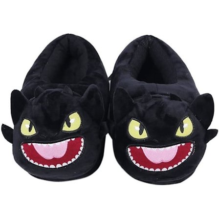 Vintervarme Inne-Tøfler - Koselige Myke Plysj Morsomme Tegneserie-Katter Og Dragetøfler - For Voksne Barn Tenåringer Varme Hjemmetøfler