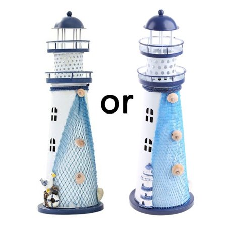Majakkasisustus Koristeellinen merimajakka Maalaismainen valtameren ranta -teemalla koristellut koristeet pöytätasolle