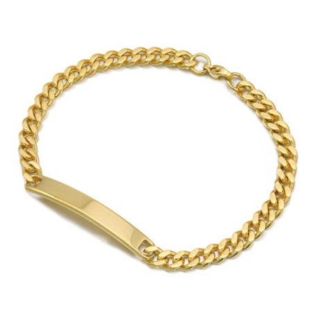 Forgyldt kæde / armbånd i guld med id-bakkeforbindelse