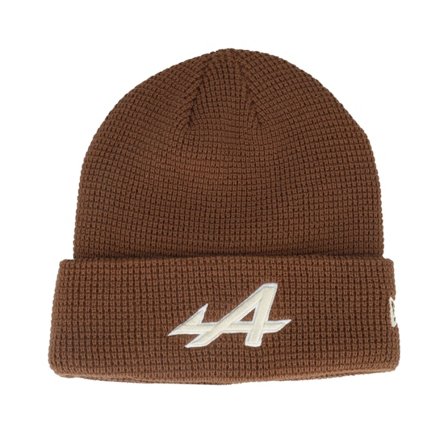 New Era - Motor Braun cuff Mütze - Alpine F1 25 Waffle Knit Brown Cuff @ Hatstore