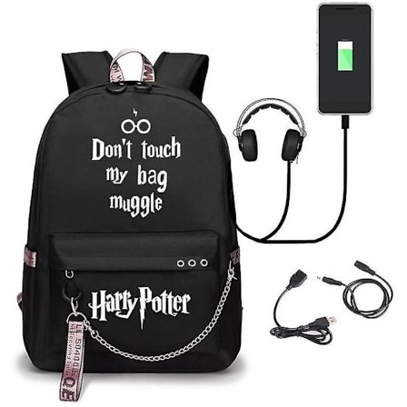 Harry Potter Backpack Usb Charging School Bag Oxford Cloth