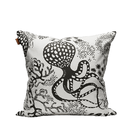 Littlephant Kuddfodral Aquatic 50x50cm Svart/vit Kuddar Vit 50x50 cm