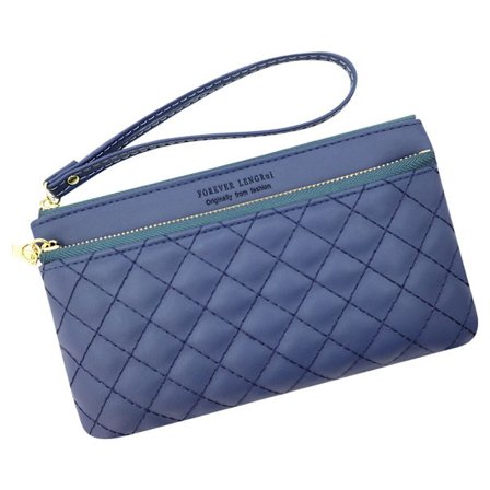 Diamond Check Plånbok Clutch Bag BLÅ