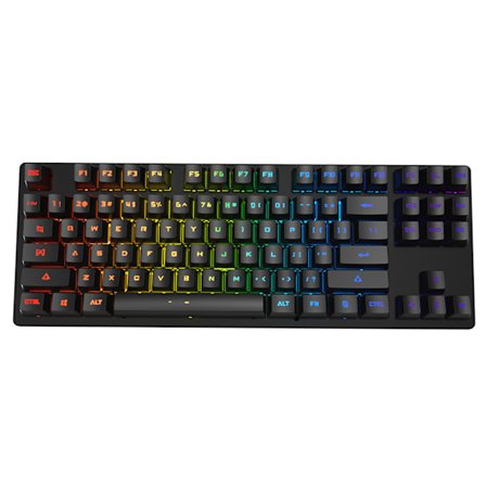 Trådbundet Mekaniskt Tangentbord 87 Tangenter Grön Blå Switch RGB Färg Bakgrundsbelysning Gaming Tangentbord Laptop För Surfplatta Stationär PC