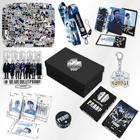 Bts Gaveæske Kpop Proof Album Merchandise Nøglesnor Vandtæt Klistermærke Gave Til Army