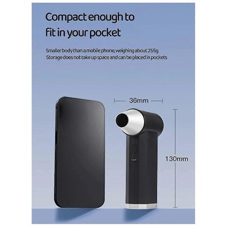 Tehokas Mini Turbo Puhallin 100 000 RPM, Tuulen Nopeus Jopa 35 m/s Kädessä Pidettävä Sähköpuhallin Kotiin ja