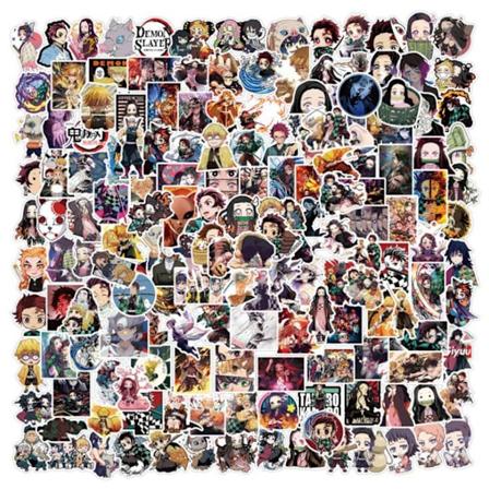 200 stk Anime Demon Slayer PVC-klistermærker til DIY Skateboard - Perfekt