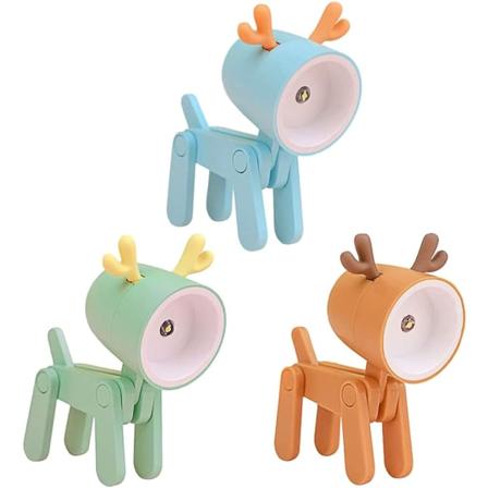 (Kolme, Sininen Vihreä Oranssi) Mini LED Työpöytälamppu Työpöytälamput Söötti Pieni