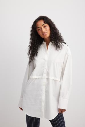 Chloé Schuterman x NA-KD Chemise oversize multi-usage - Chemises - Blanc - EU 32