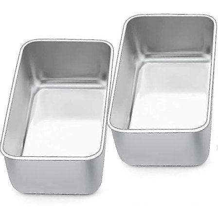 Brødform Sæt med 2. Brødform i rustfrit stål, Toastbrødsbageform. Brødform LGL