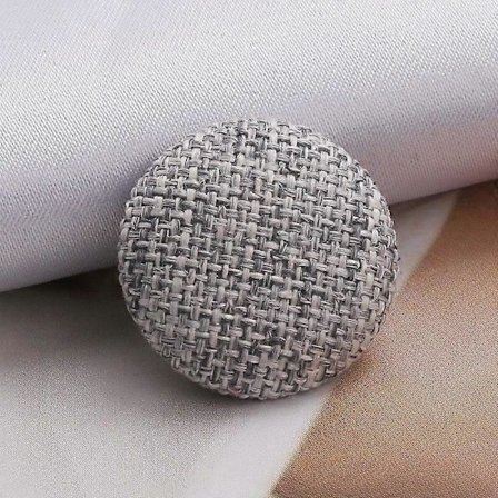 10 stk. Skaftknapper Metallknapper Klær DIY Stoffknapper Stofftrukket Lin Rund Dekorativ