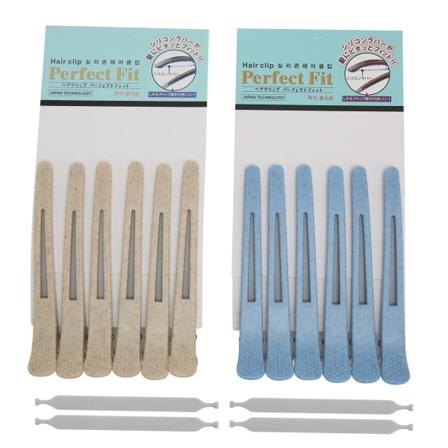 12 stk Hårstyling Clips Sektionering Positionering Frisør Hårnåle til hjemmesalon brug Blå Grå