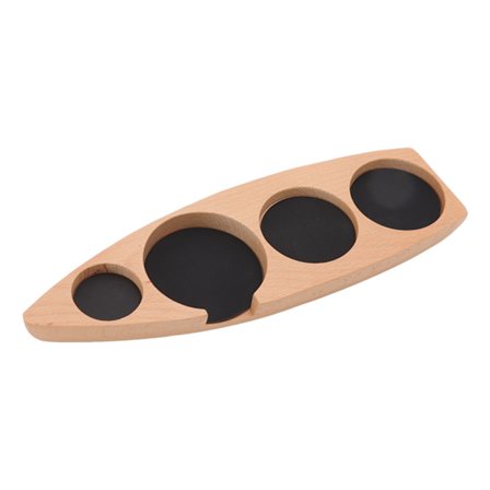 Kaffetamperholder i tre, matteholder i bøk for 51 mm 53 mm kaffetamper oppbevaringsbase