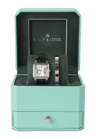 Lily & Lotus Klocka med läderarmband CM-220907 Klockor Dam Svart ONESIZE