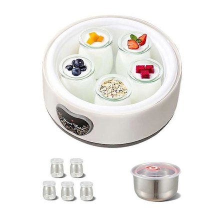 Yoghurtmaskine 36 timer med justerbar temperatur- og tidsstyring, multifunktionel elektrisk yoghurtmaskine