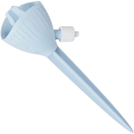 Automatisk vandingsenhed, 4-delt vandingsenhed, husholdningsdrypper, egnet til kreative urtepotter, havearbejde, justerbar hastighed, blå)