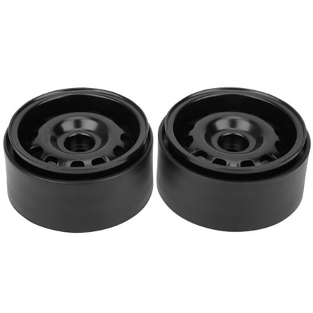 2st Professionella RC Crawler Metall Beadlock Hjulnav RC Biltillbehör 12 Hål 1.9 Tum Svart
