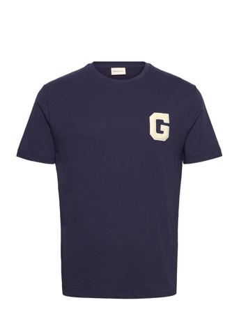 G Graphic T-Shirt Tops T-Kortærmet Skjorte Navy GANT