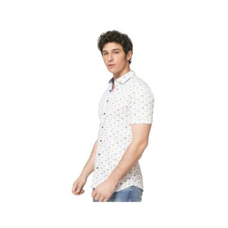 Desoto, Short-sleeved shirt with floral patterns Wit, Heren, Maat:M