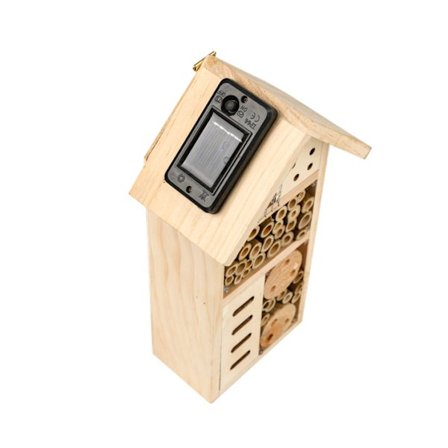 Vilt insekthotell - miljøvennlig hotell for bier, sommerfugler og insekter i hagen - hengende insekthotell laget av naturlig tre, barnevennlig og