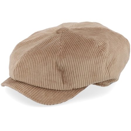 Wigéns - Beige flatcap Cap - Newsboy Retro Cap Camel Flat Cap @ Hatstore