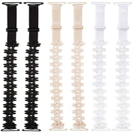 3 par bh-stropper Blomsterblonde Justerbar Underbeklædning Bh-strop Udskiftning Skulderstrop til kvinder