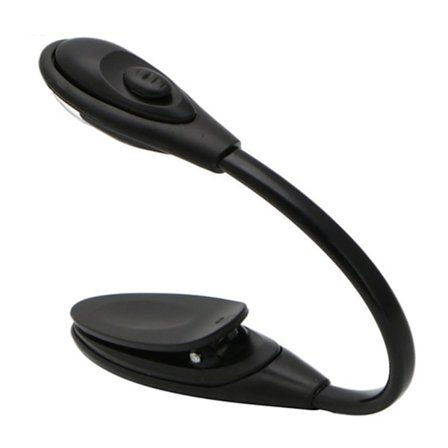 LED Mini Bokklype Lampe Bærbar Leselampe Sammenleggbar Slangeklype Leselys
